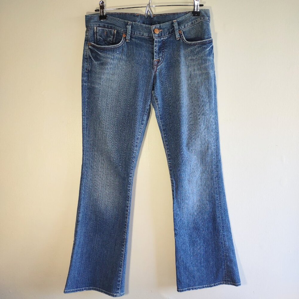 Vintage Lucky Brand Flared Low Rise Jeans 'Sweet Dream Button Fly Size 6/28 USA